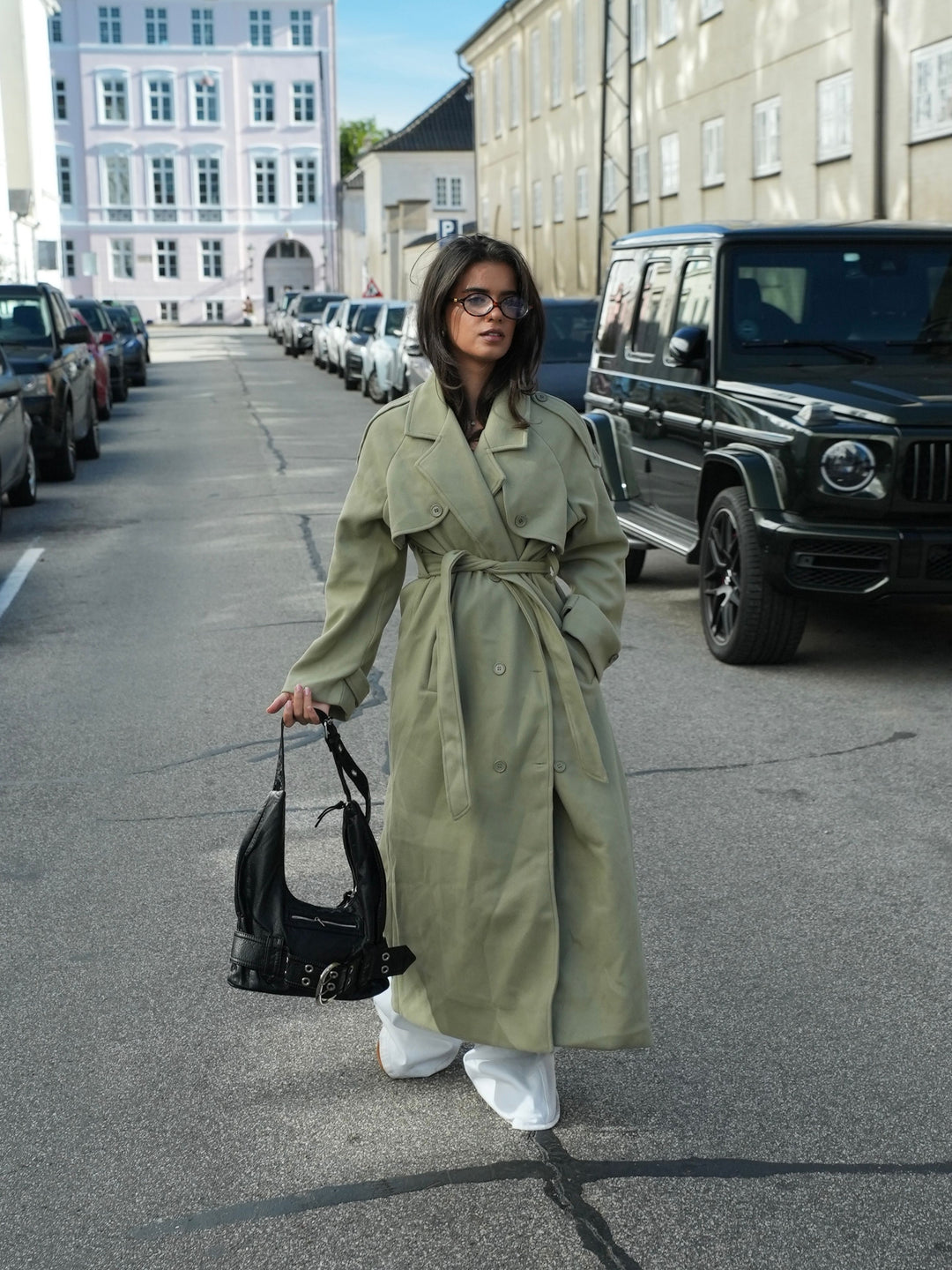 Ayla buckle skuldertaske - Sort