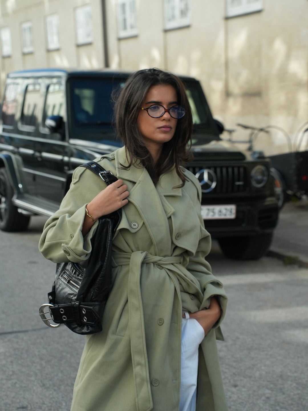 Ayla buckle skuldertaske - Sort