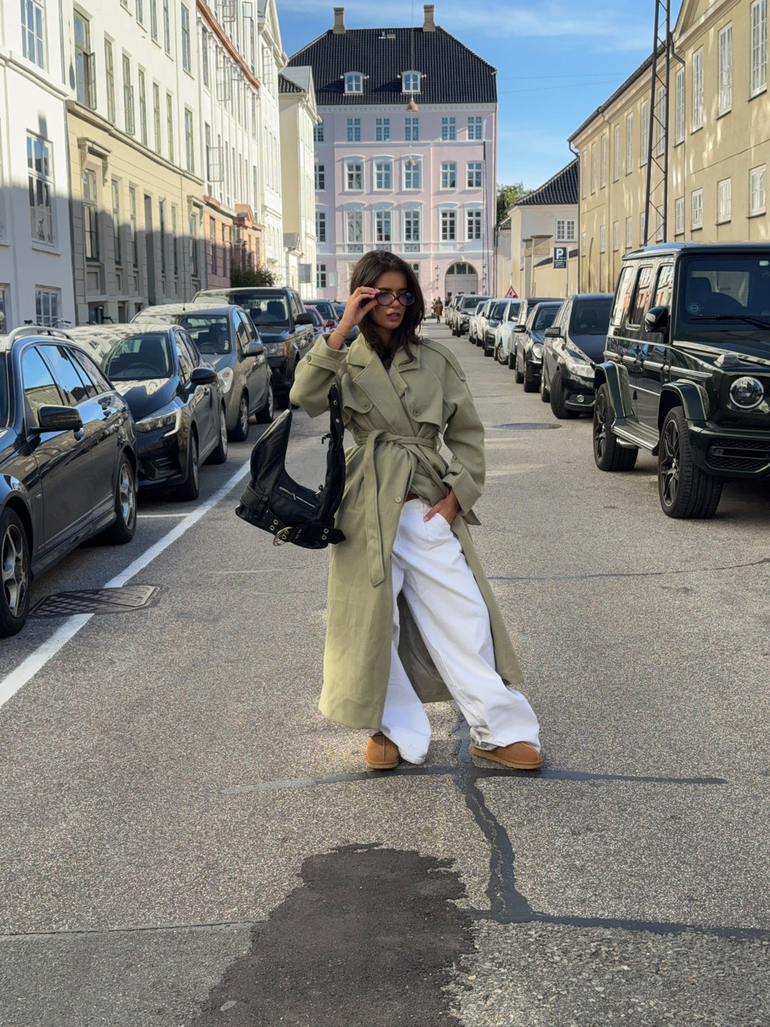 Ayla buckle skuldertaske - Sort