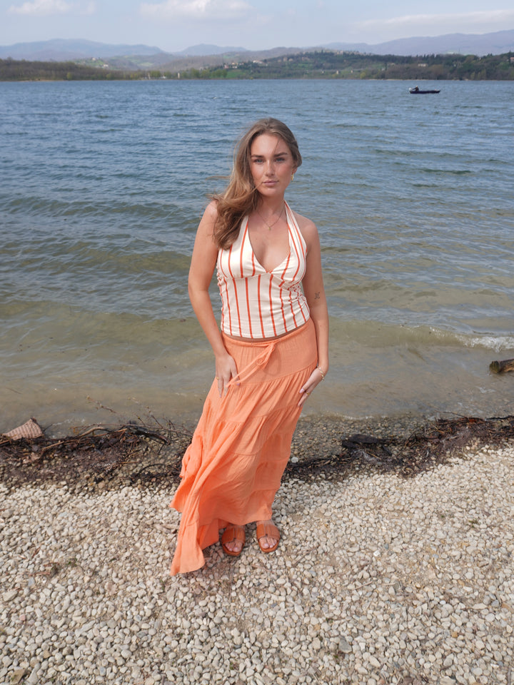 Emilia maxi nederdel - Orange