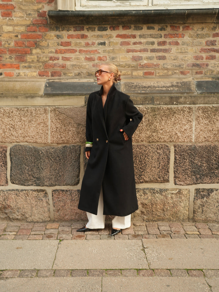 Kelly lang frakke - Sort