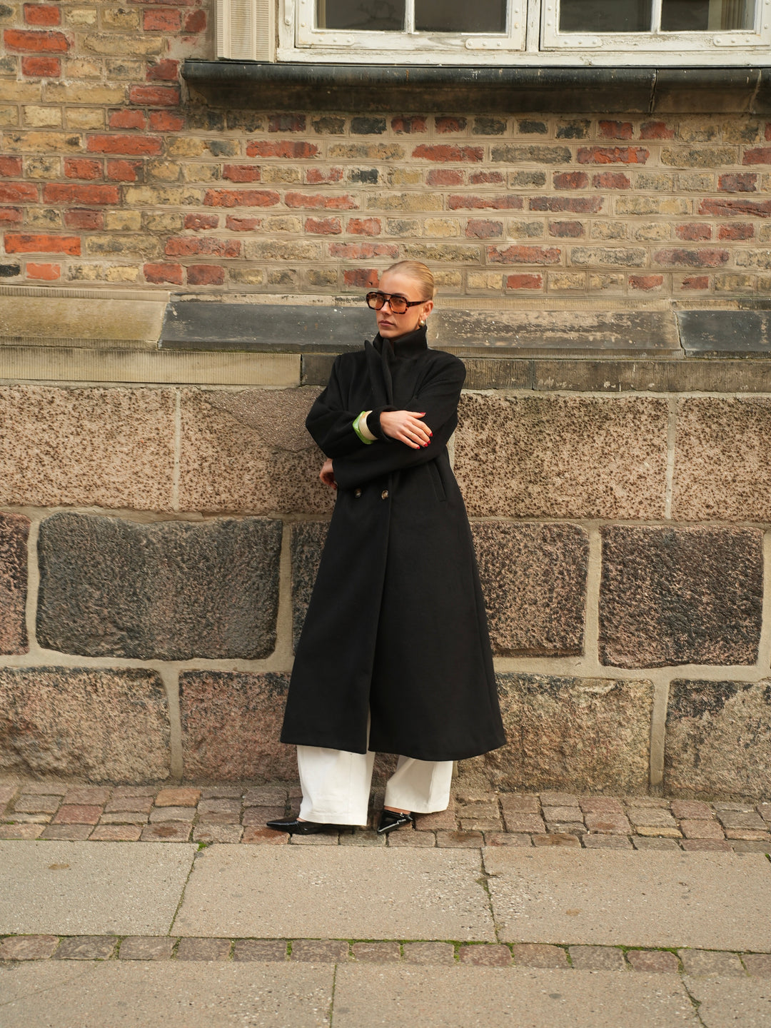 Kelly lang frakke - Sort