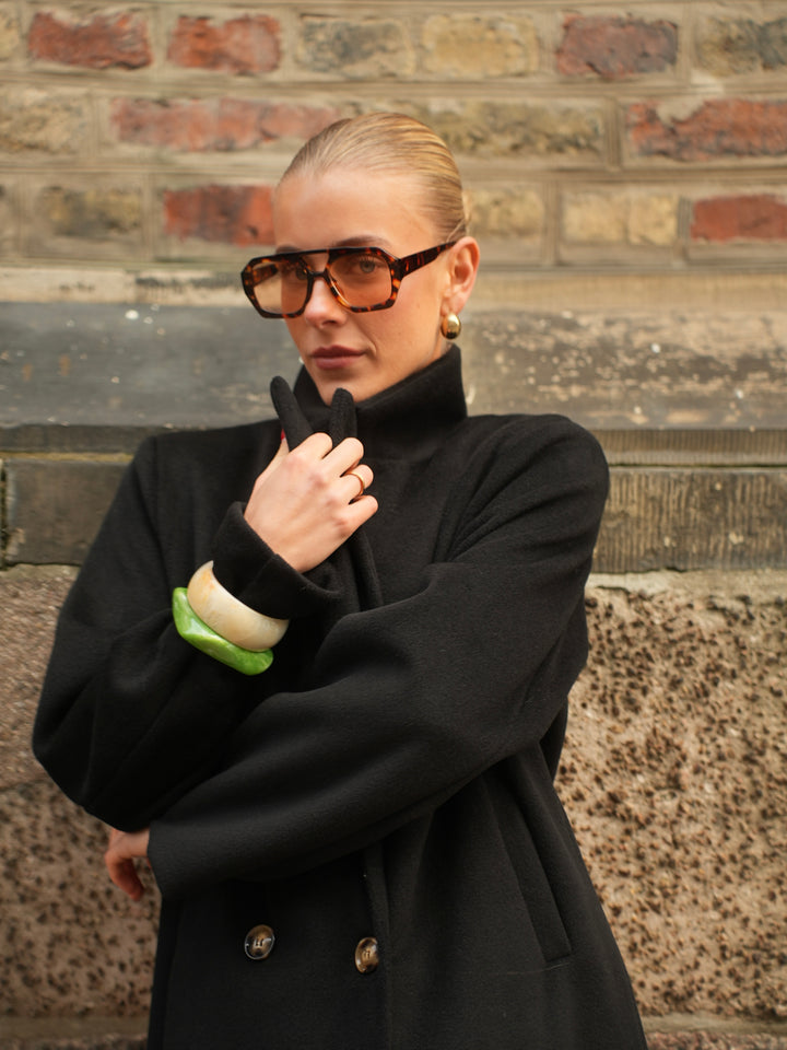 Kelly lang frakke - Sort