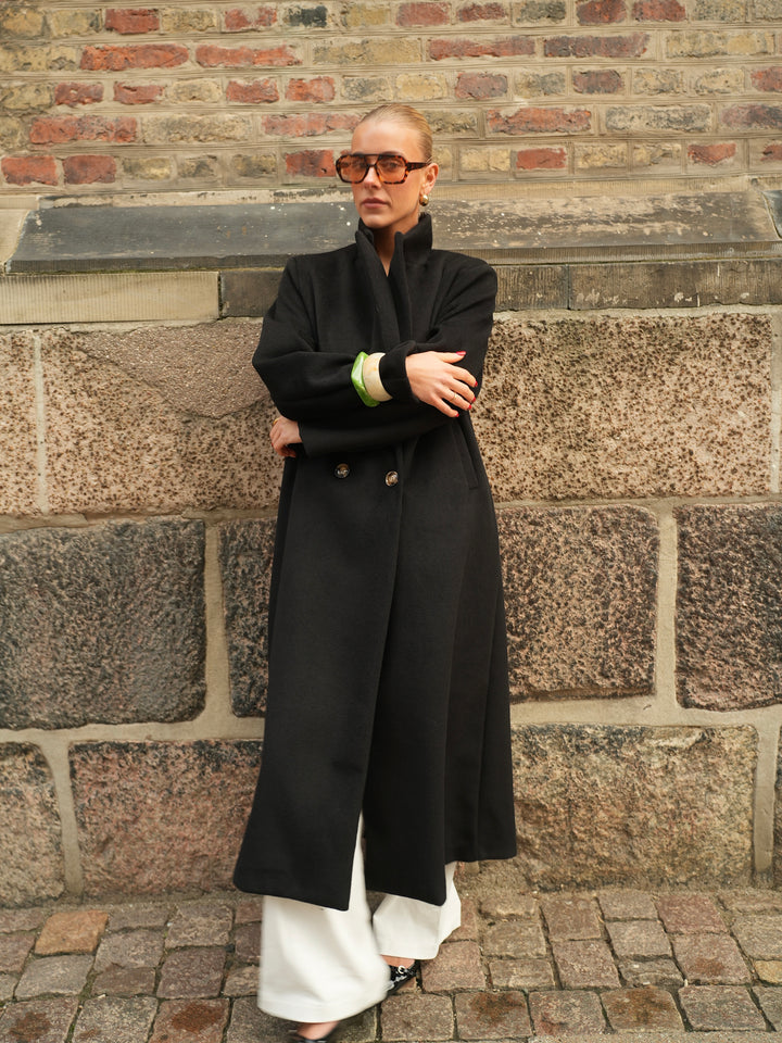 Kelly lang frakke - Sort