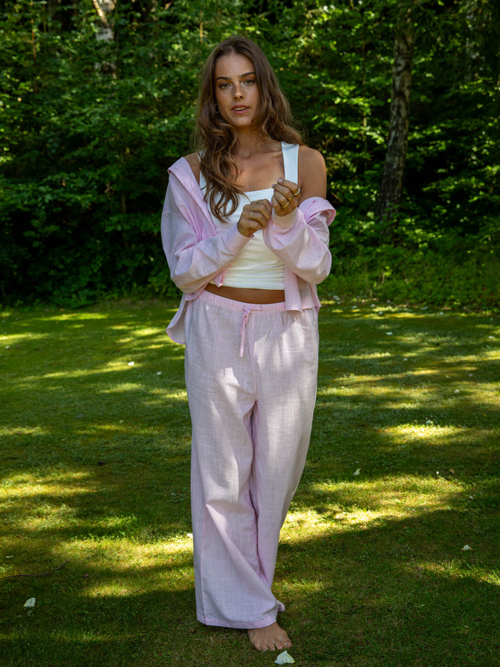 Elva hørskjorte - Lyserød