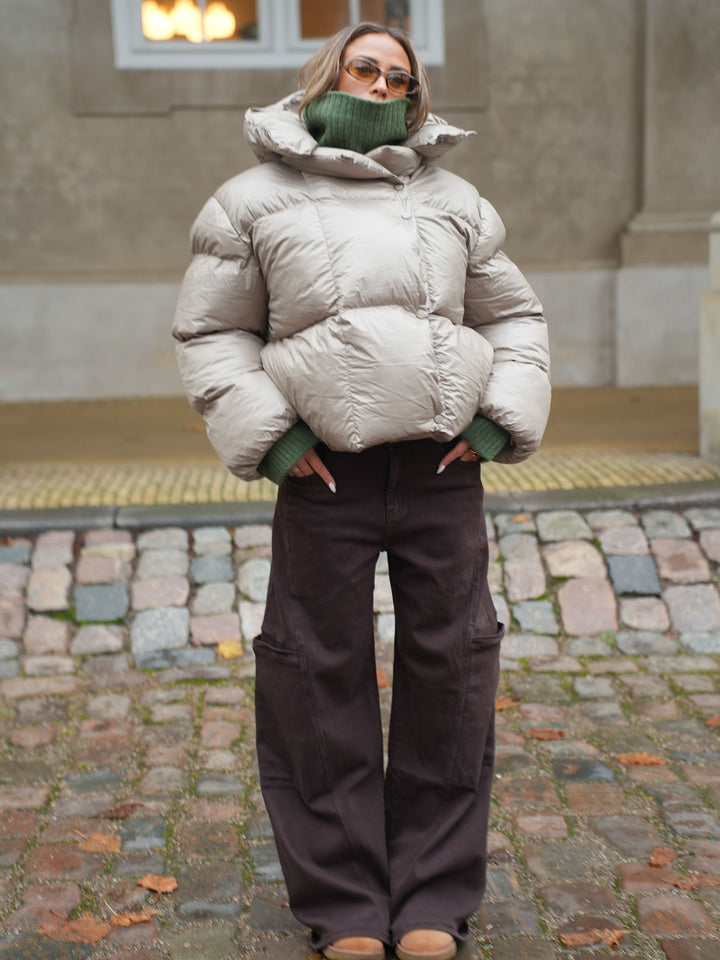 Ellinor puffer jakke - Sage