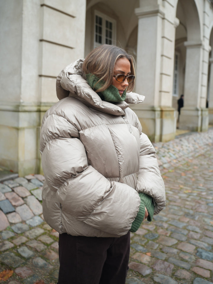Ellinor puffer jakke - Sage