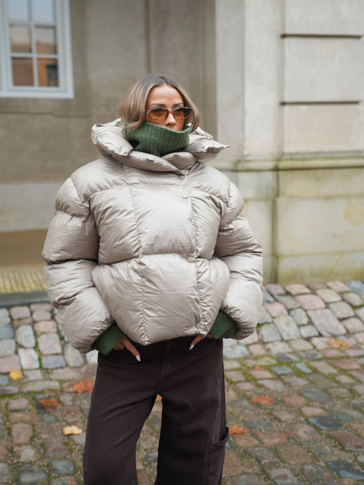 Ellinor puffer jakke - Sage