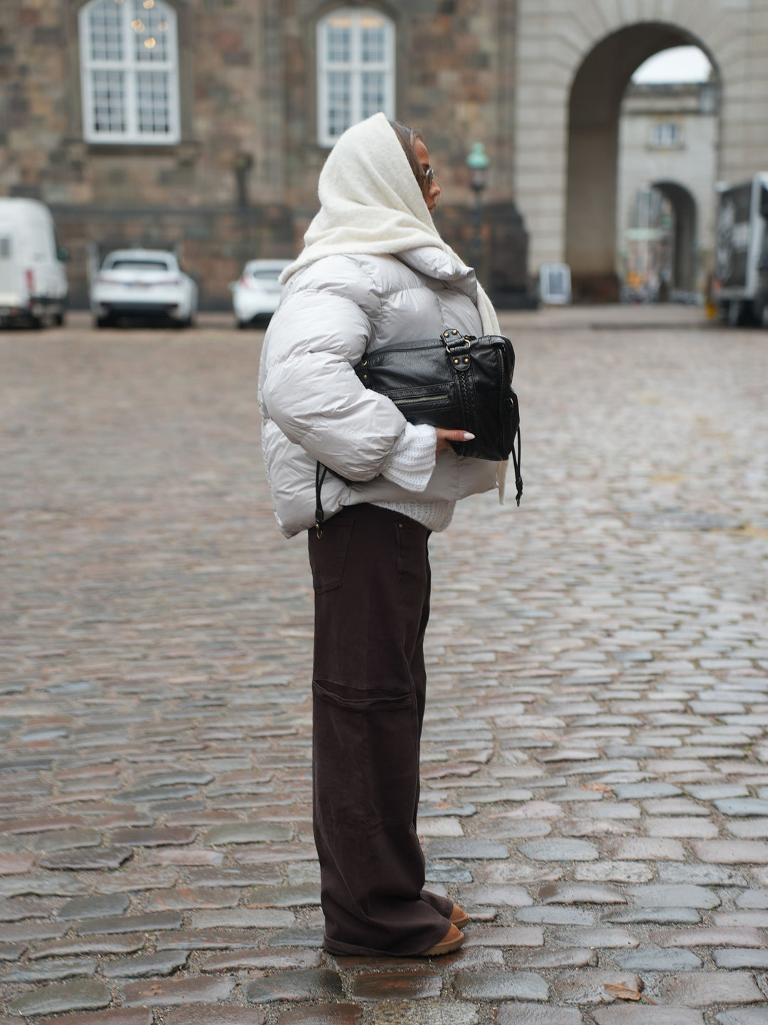 Ellinor puffer jakke - Ivory