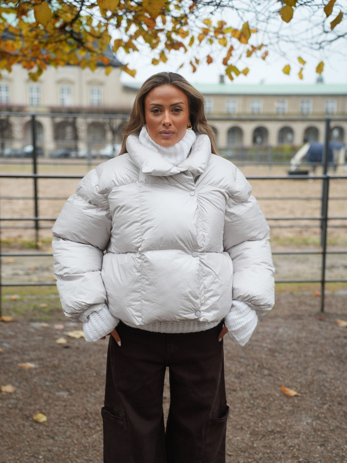 Ellinor Puffer Jakke Ivory