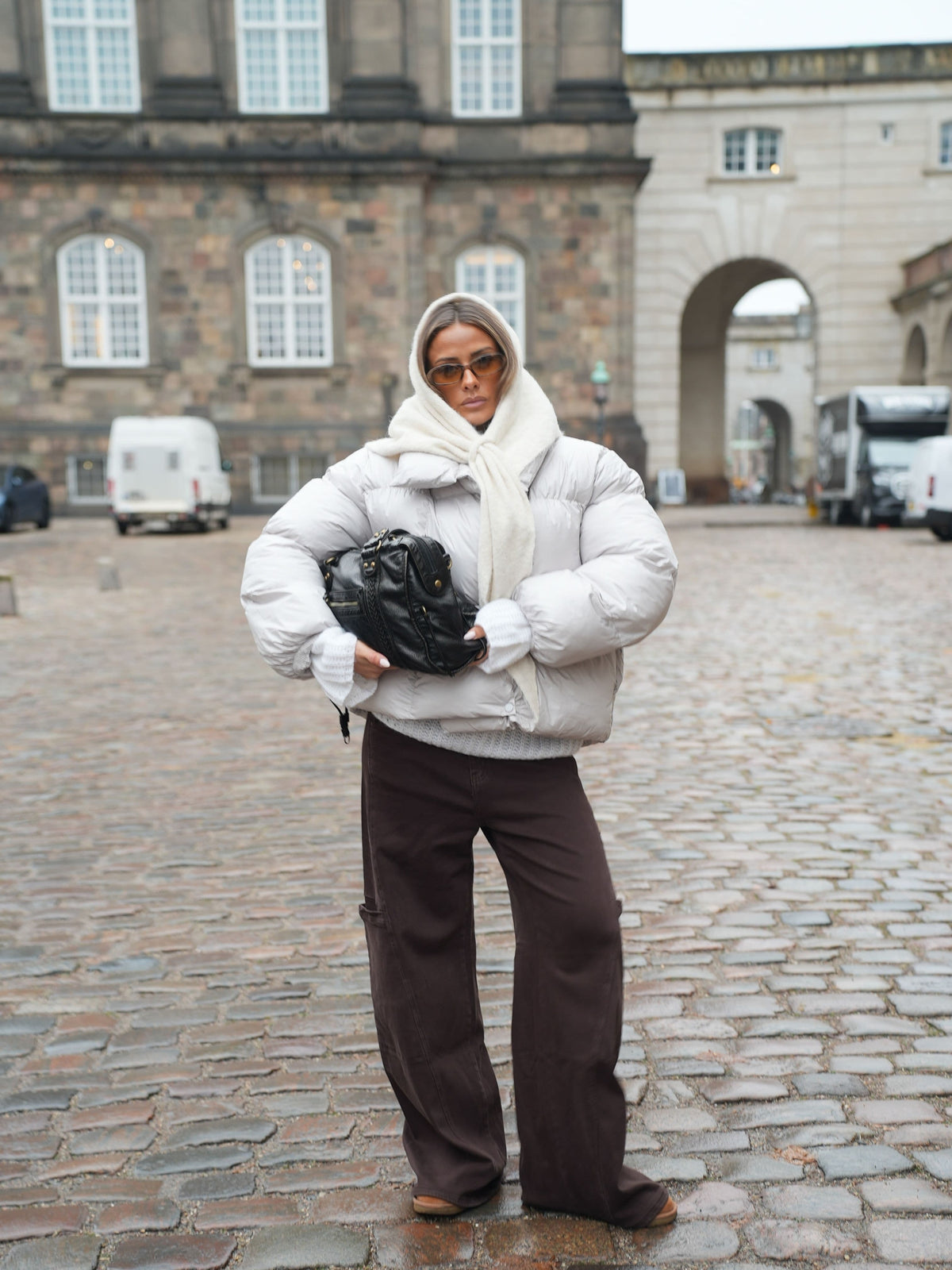 Ellinor Puffer Jakke Ivory