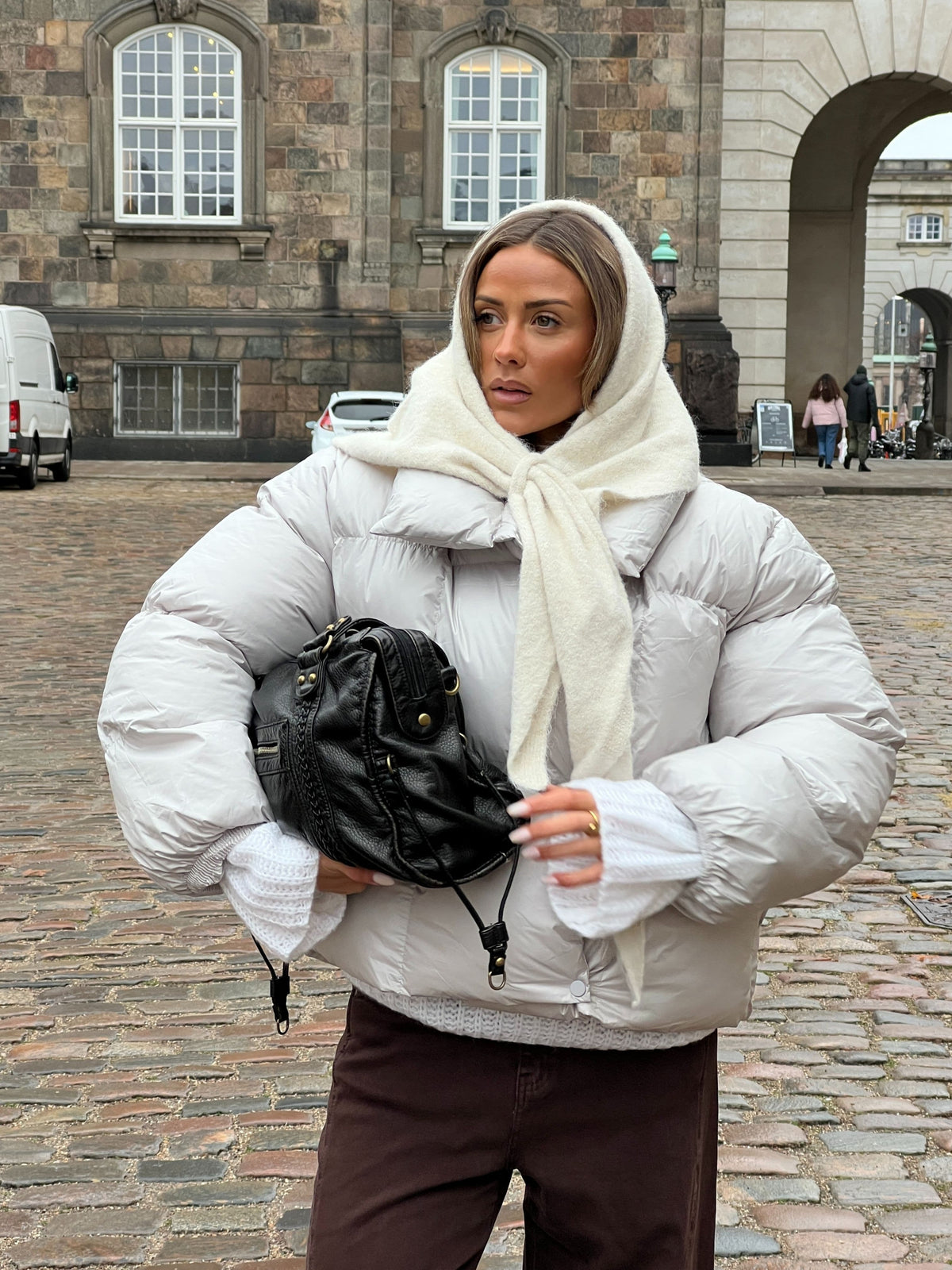 Ellinor Puffer Jakke Ivory