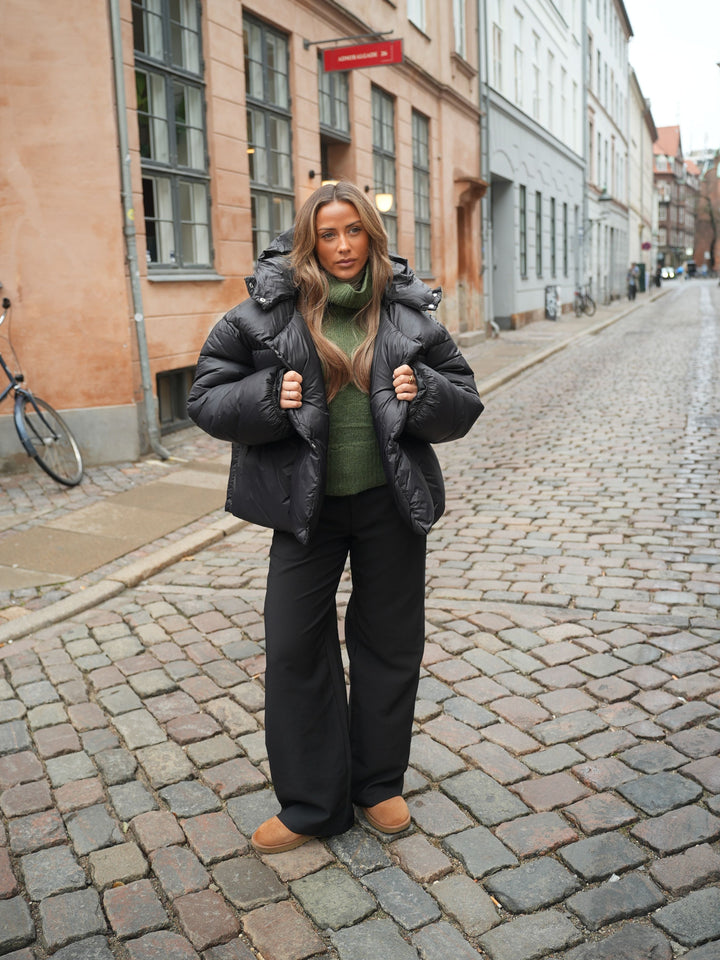 Ellinor puffer jakke - Sort