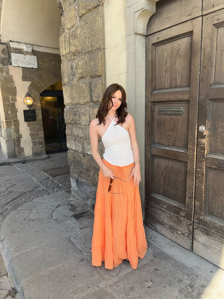 Emilia maxi nederdel - Orange