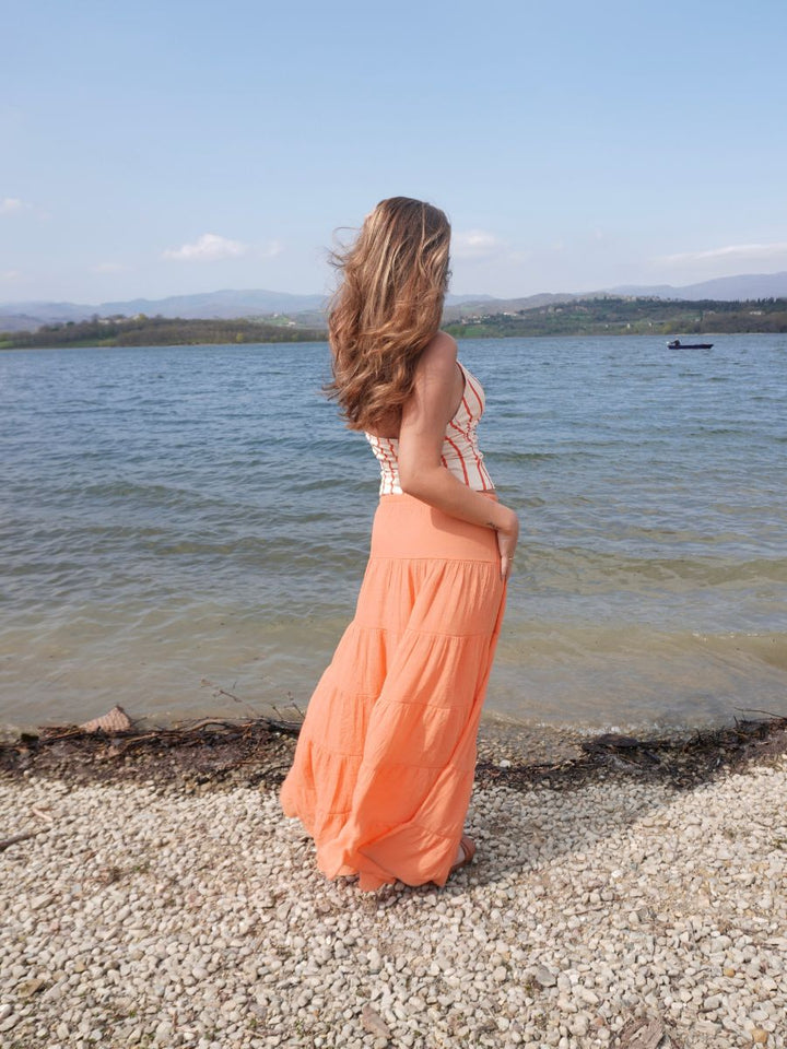 Emilia maxi nederdel - Orange