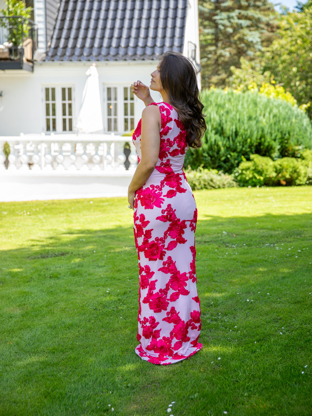 Kivo maxi mesh kjole - Lyserød/Pink