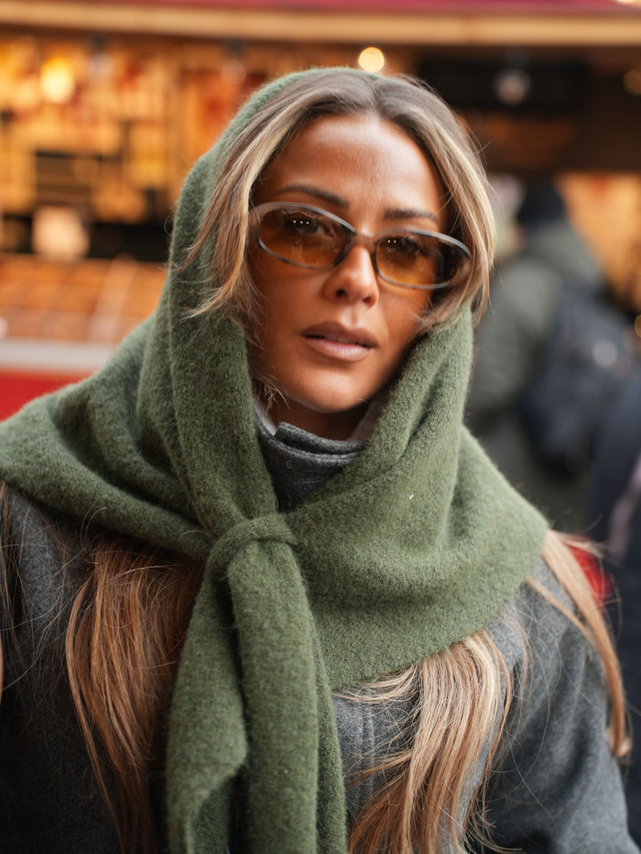 Gyda mohair scarf - Mørkegrøn