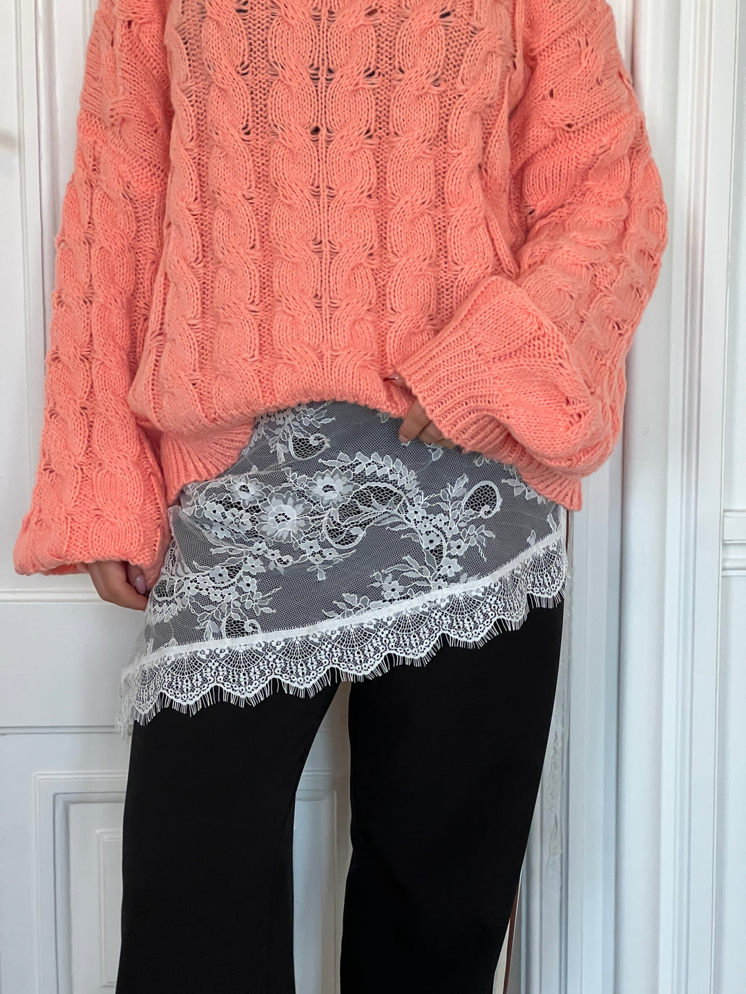 Anora chunky striktrøje - Peach