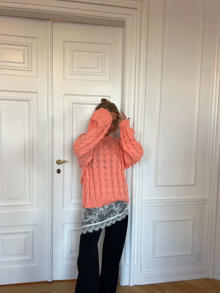 Anora chunky striktrøje - Peach