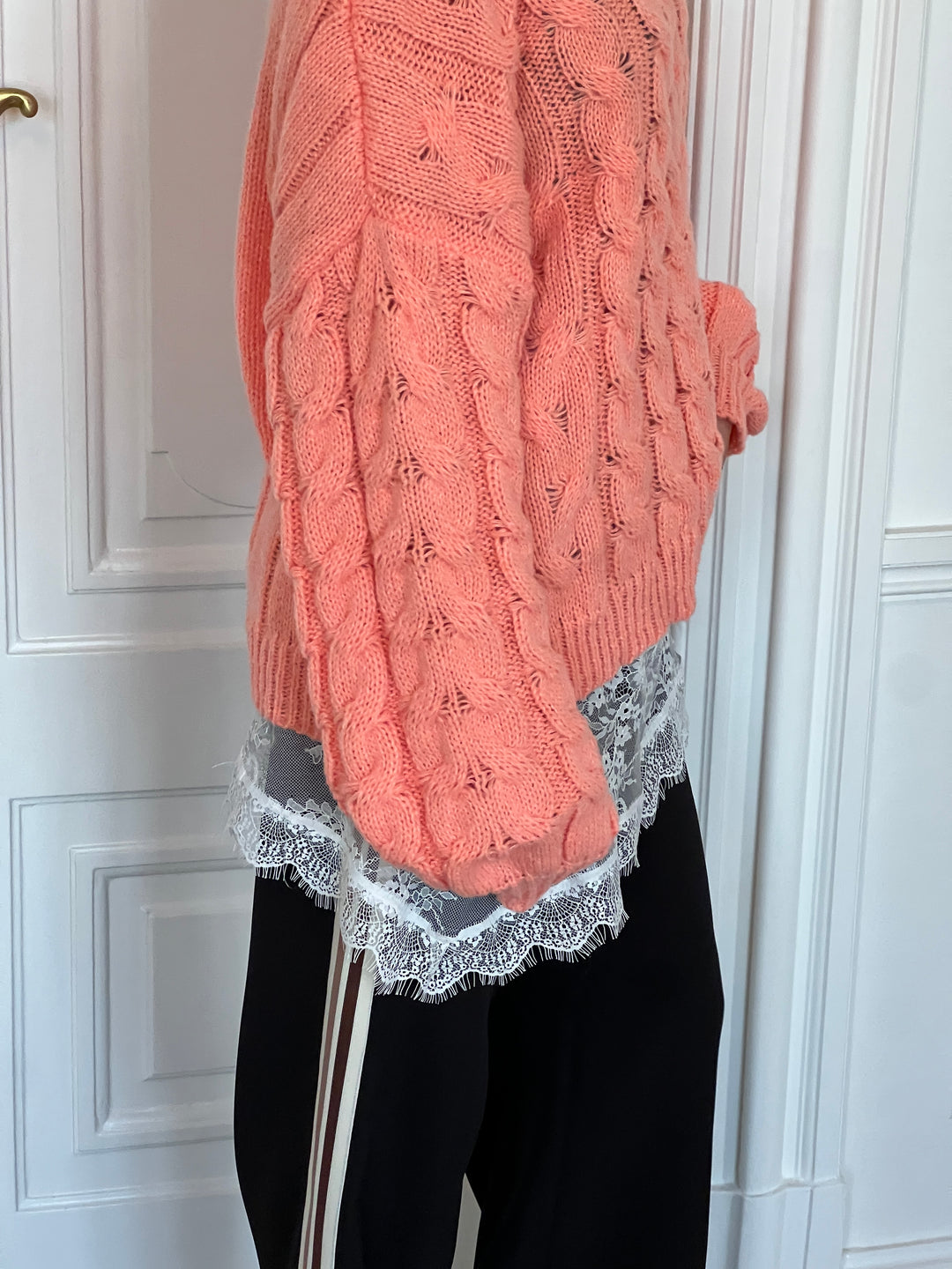 Anora chunky striktrøje - Peach