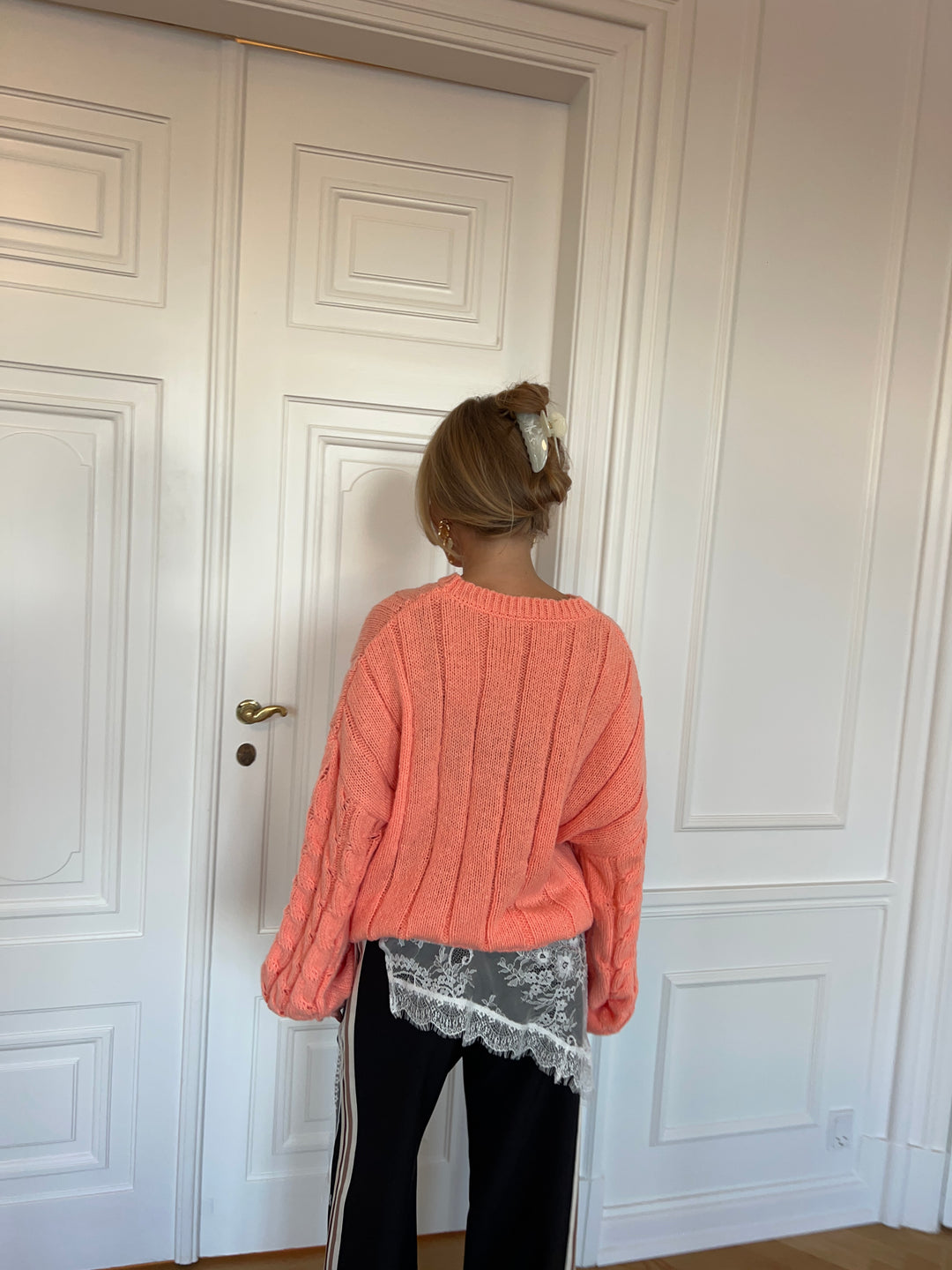Anora chunky striktrøje - Peach