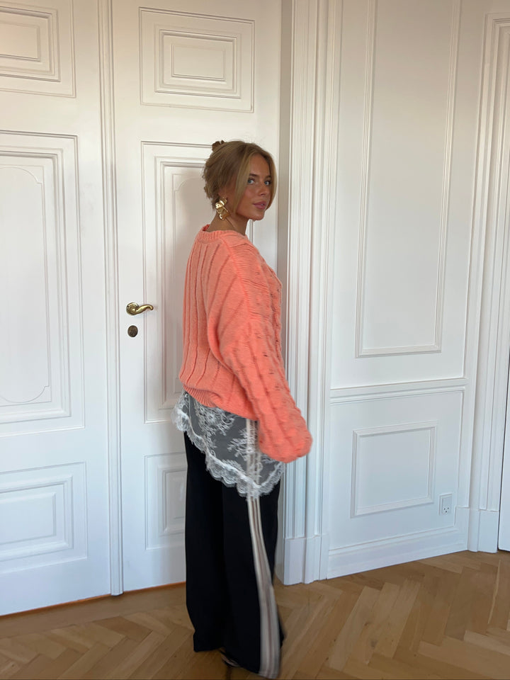 Anora chunky striktrøje - Peach