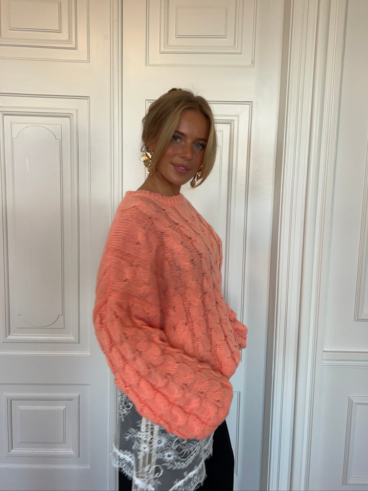 Anora chunky striktrøje - Peach