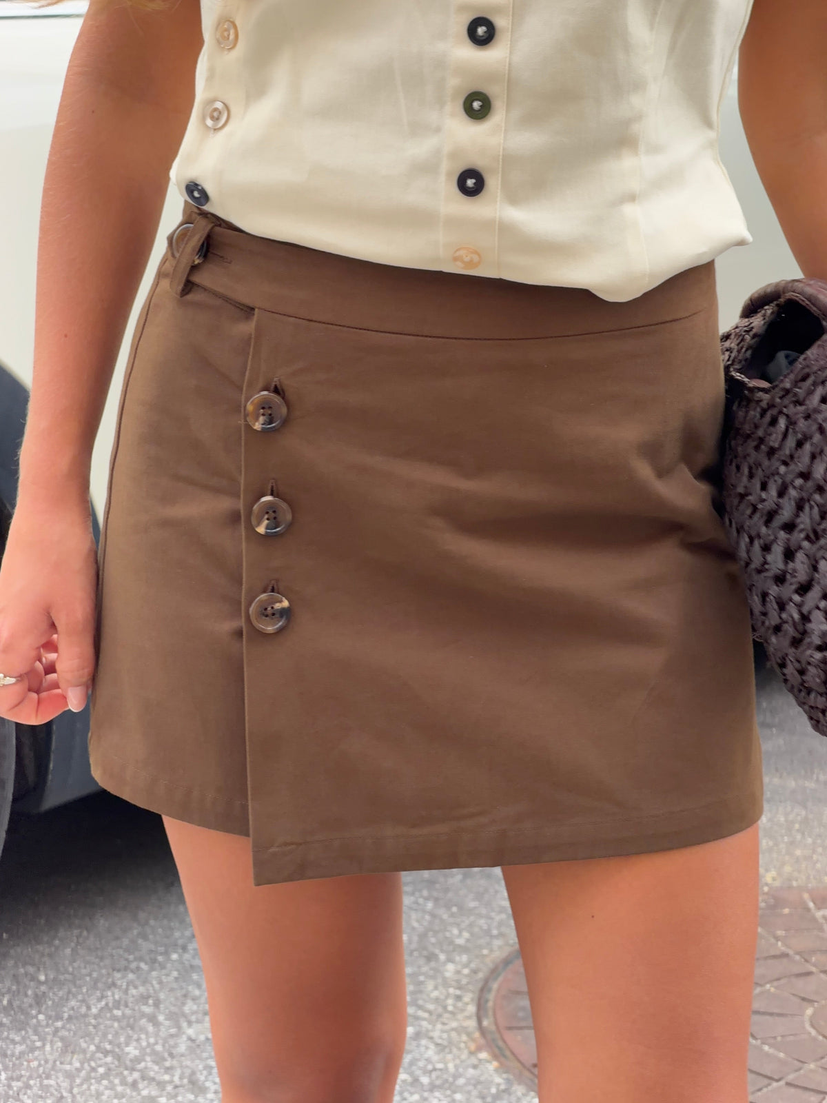 Ruby Mini Nederdel Brun