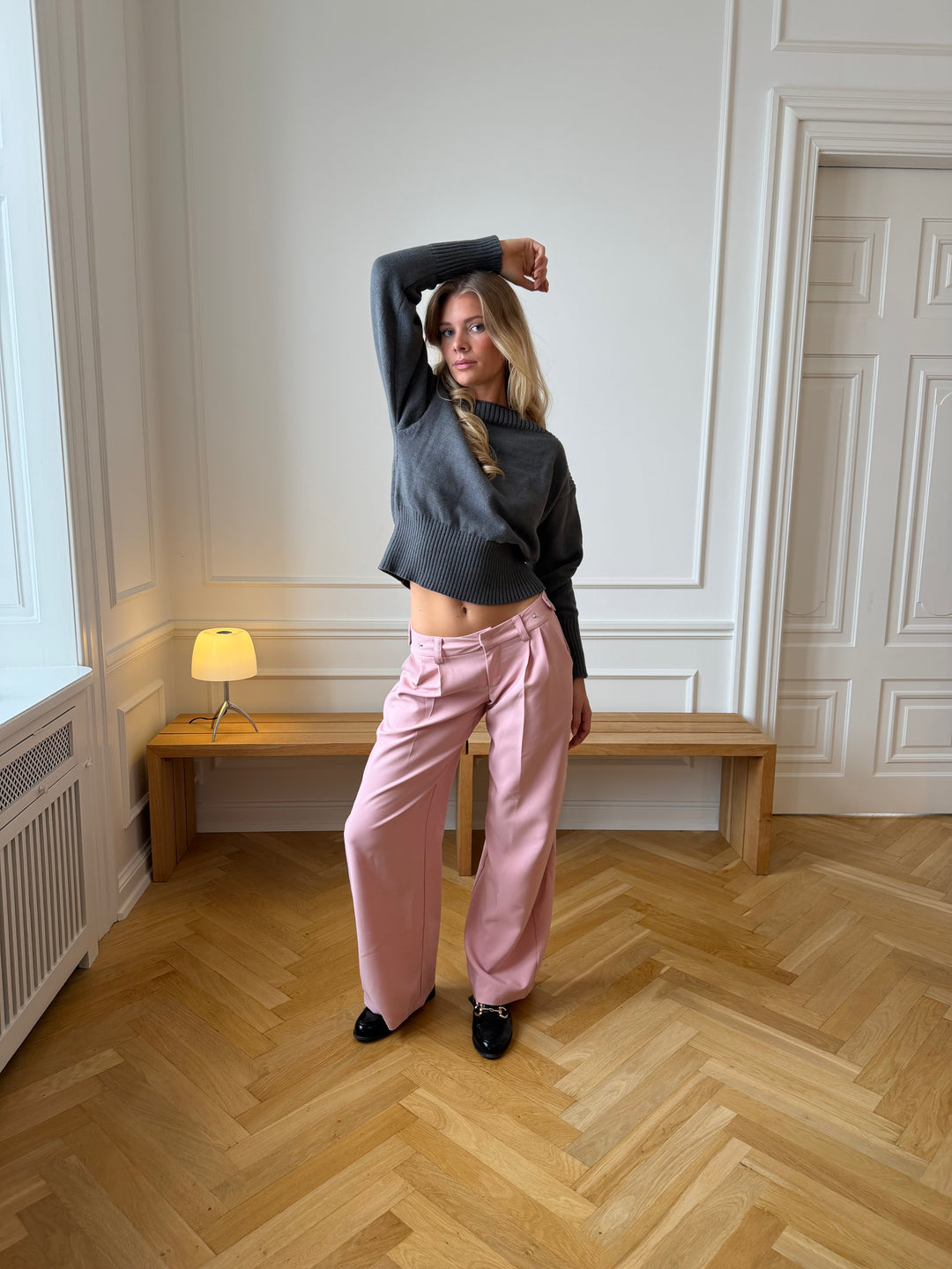 Lila løse suit pants - Dusty pink