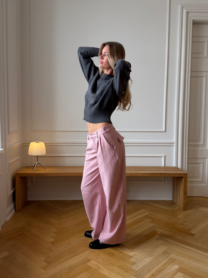 Lila løse suit pants - Dusty pink