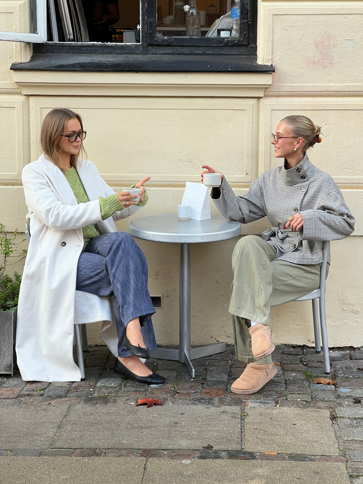 Kelly lang frakke - Hvid