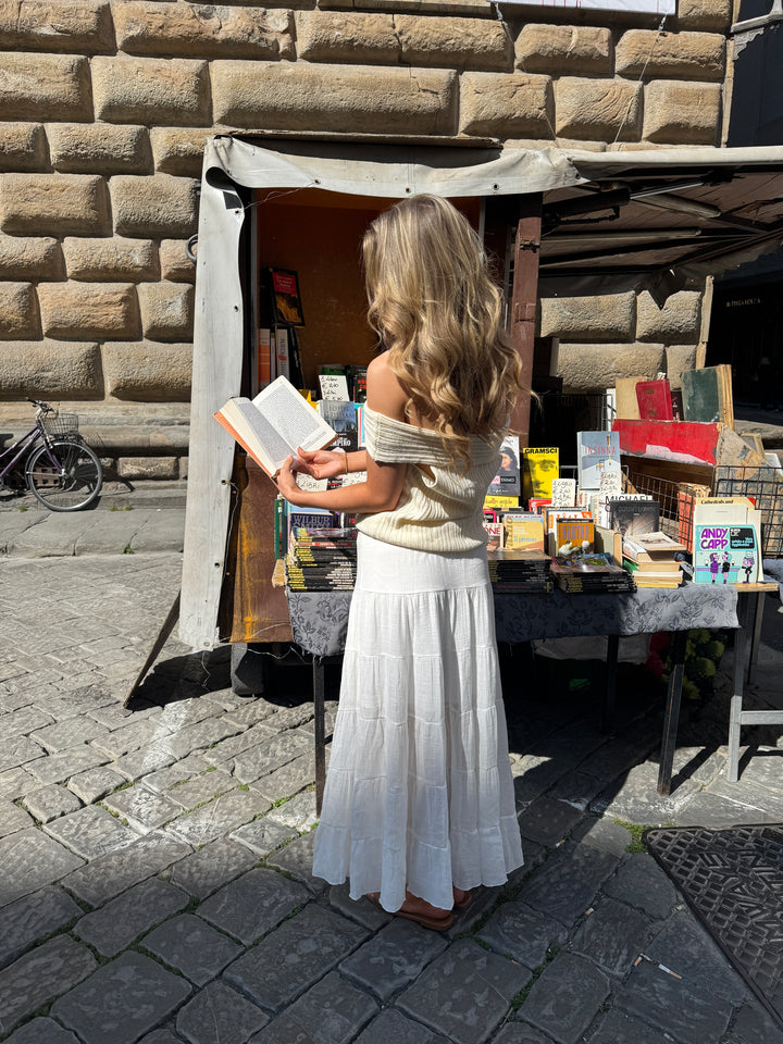 Emilia maxi nederdel - Hvid