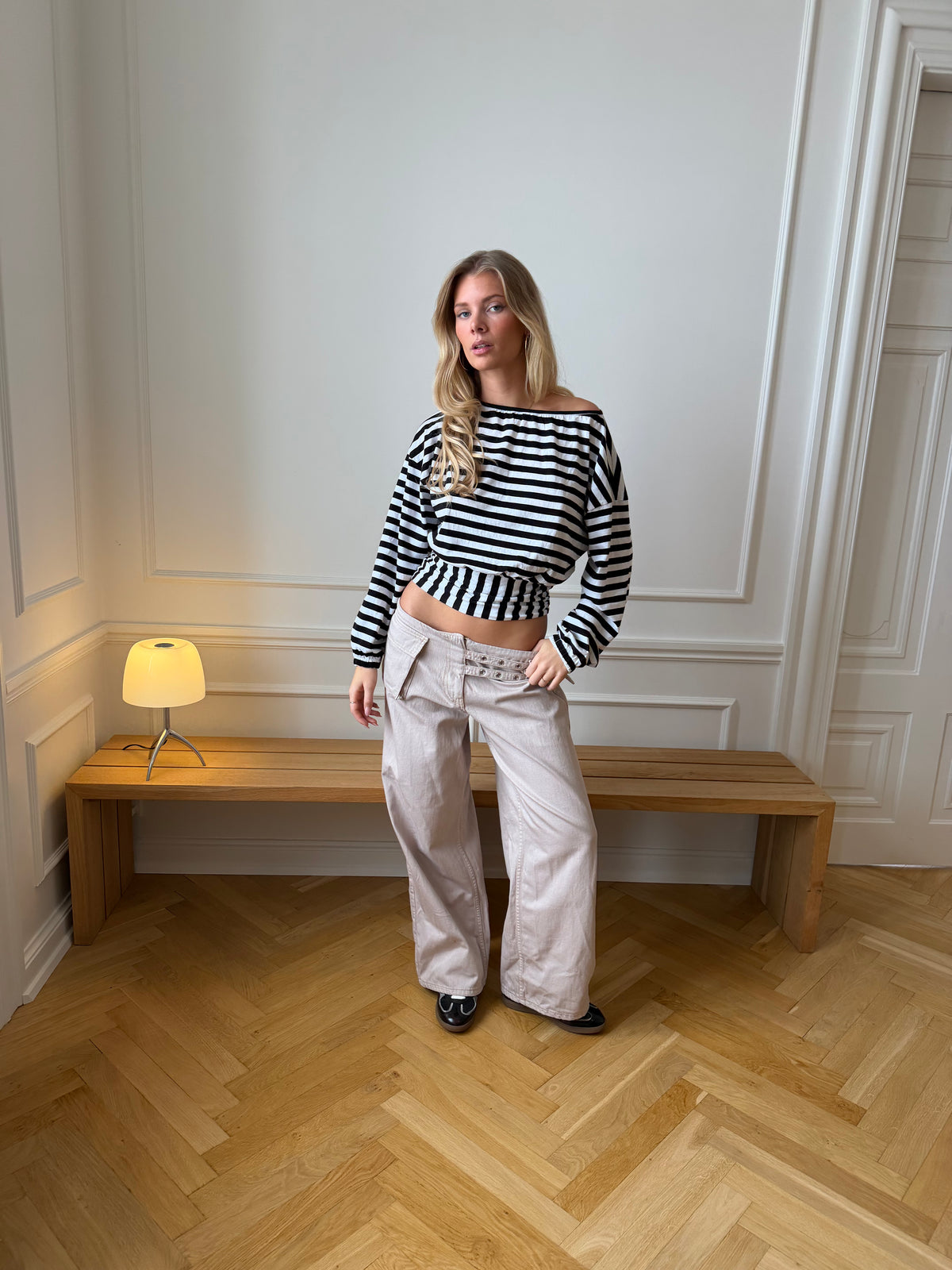 Ester Bæltedetalje Bukser Taupe