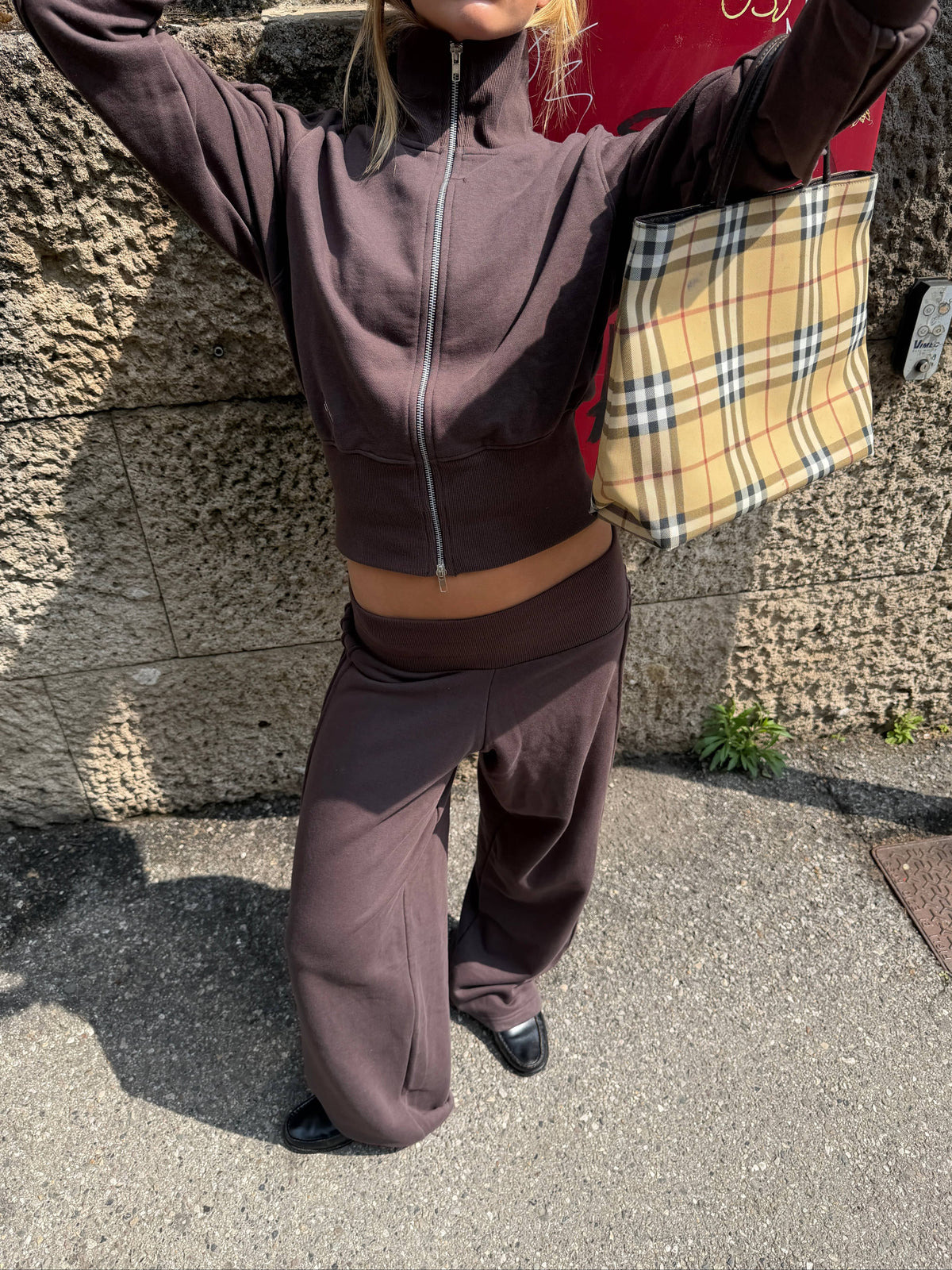 Kenya Zip Sweatshirt Brun
