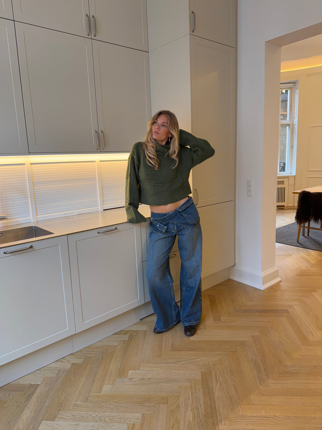 Nia bæltetaske jeans - Medium blå