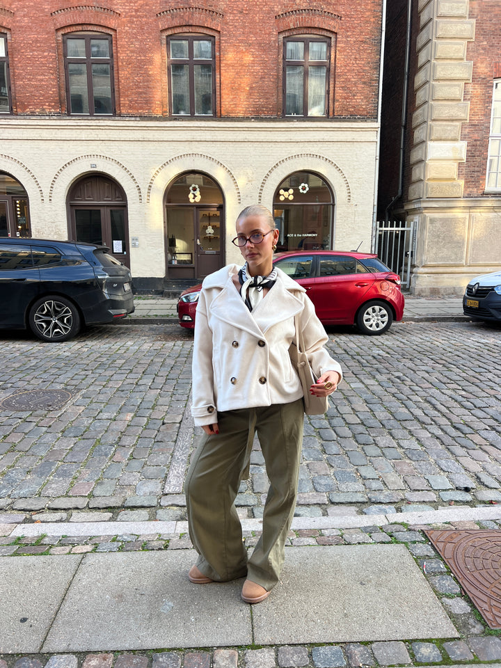 Kelly kort frakke - Hvid