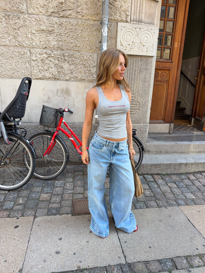 Hazel baggy denim jeans - Lyseblå