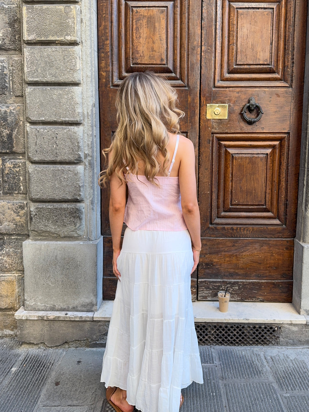 Emilia maxi nederdel - Hvid