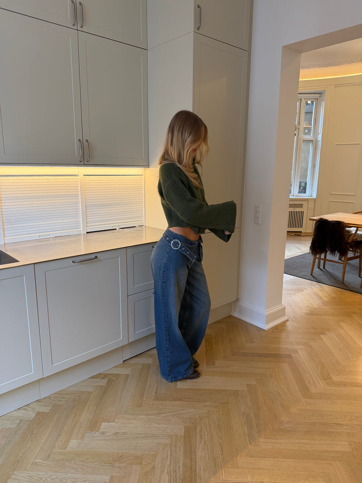 Nia bæltetaske jeans - Medium blå