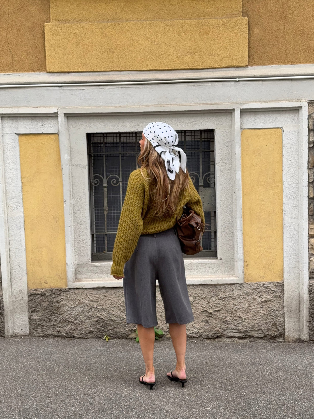 Carla Chunky Striktrøje Olivengrøn