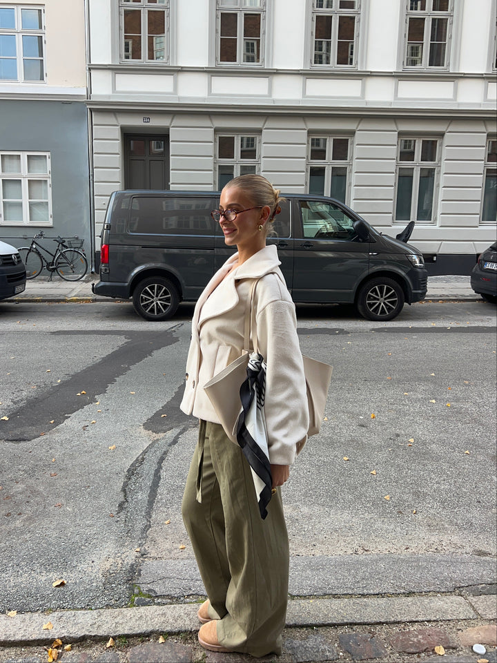 Kelly kort frakke - Hvid