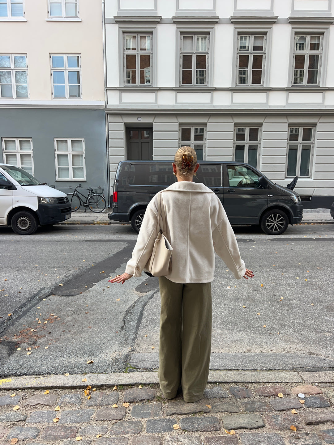 Kelly kort frakke - Hvid