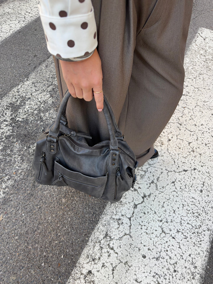 Kiva skuldertaske - Grå