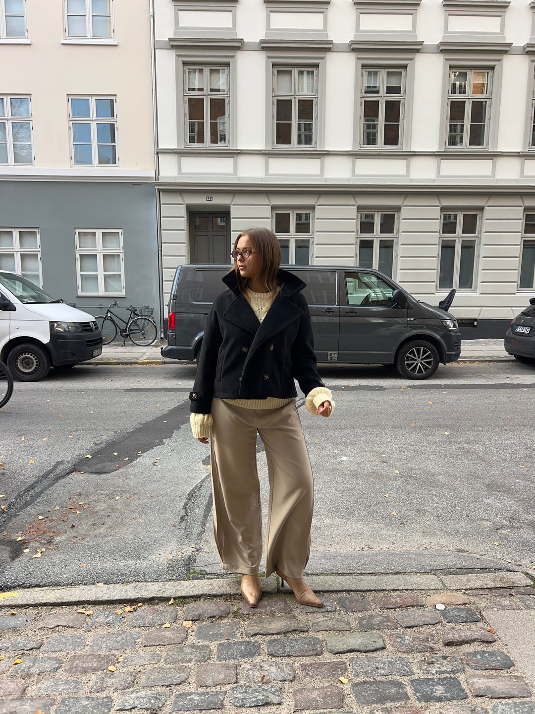 Kelly kort frakke - Sort