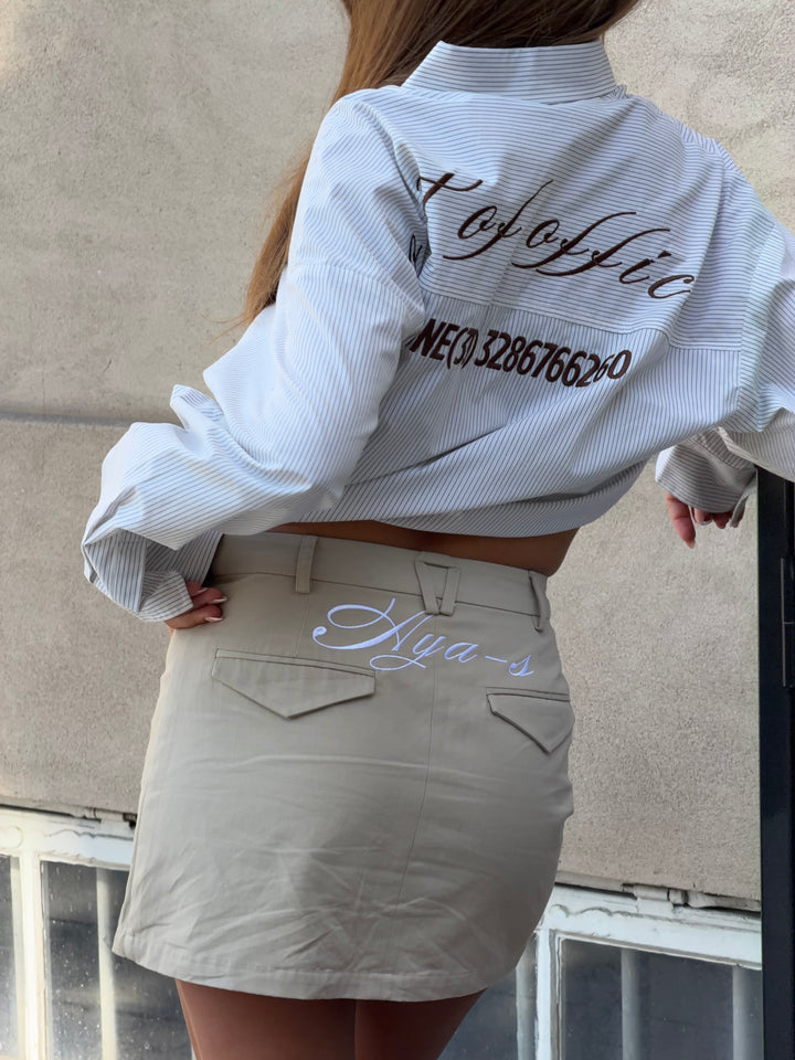 Ruby mini nederdel - Beige