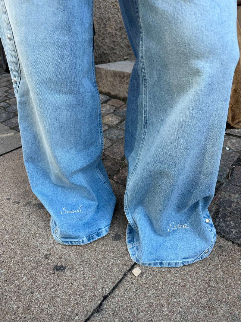 Hazel baggy denim jeans - Lyseblå