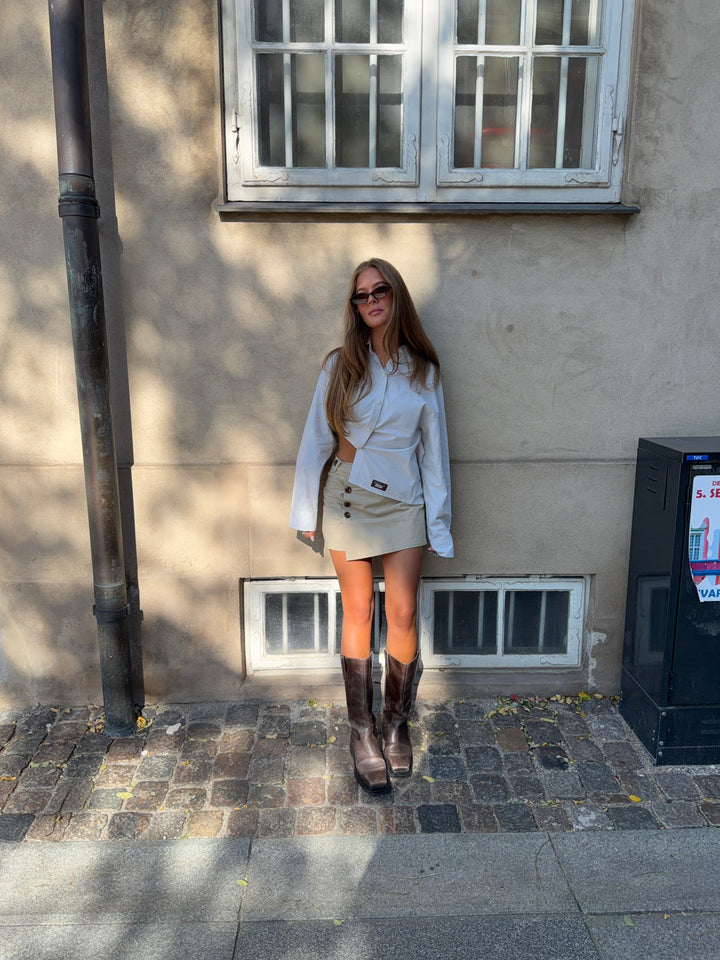 Ruby mini nederdel - Beige