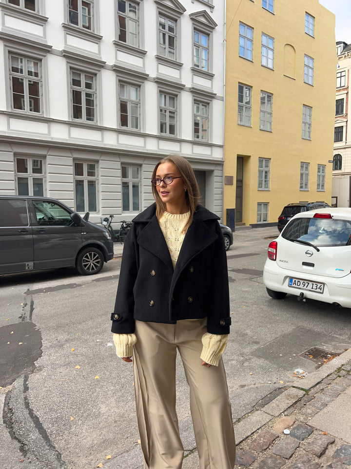 Kelly kort frakke - Sort