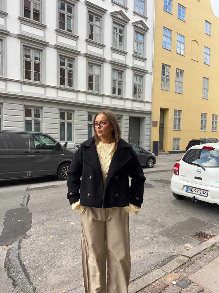 Kelly kort frakke - Sort