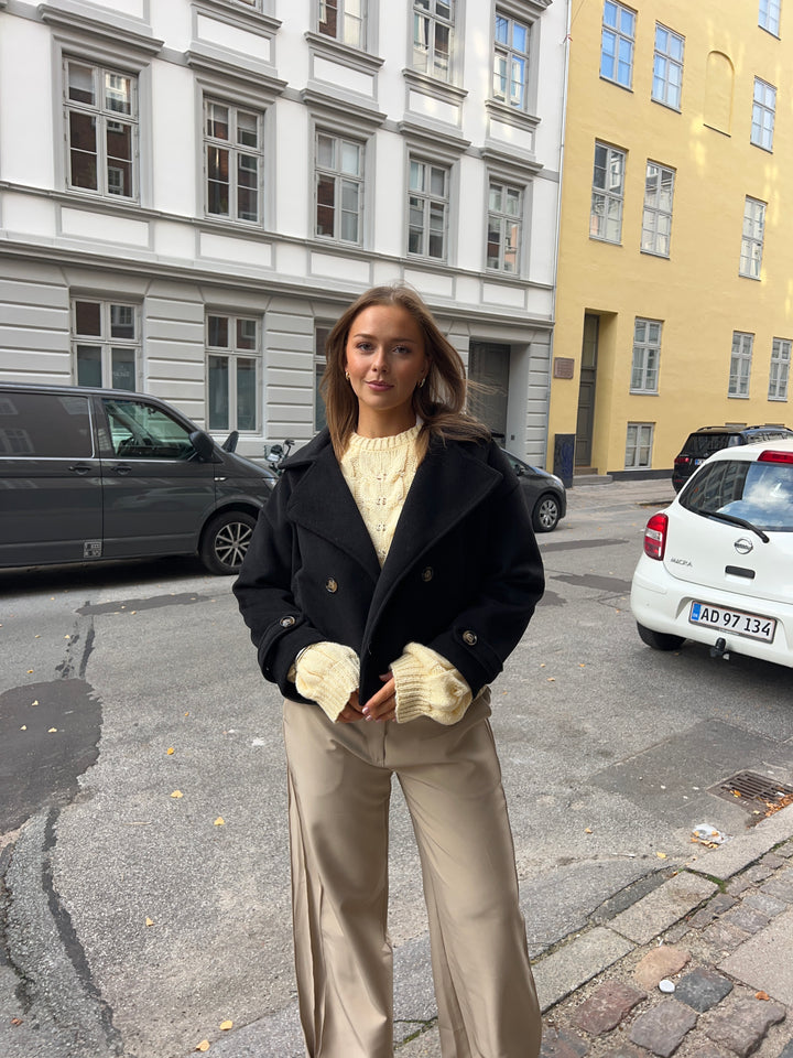 Kelly kort frakke - Sort